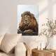 Placa Decorativa Le�o Repousando na Pedra