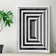 Quadro Decorativo Abstrato Fuscalvo Preto e Branco