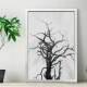 Quadro Decorativo Abstrato Natureza Morta Preto e Branco