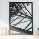 Quadro Decorativo Abstrato Rede El�trica Preto e Branco