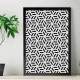 Quadro Decorativo Abstrato Geom�trico Cubos Preto e Branco