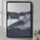 Quadro Decorativo Montanhas com Neblina