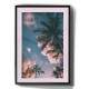 Quadro Decorativo Coqueiros e Nuvens Rosas