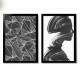 Quadro Decorativo Abstrato Silhueta de Mulher