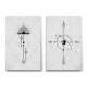 Kit Quadros Decorativos Abstrato Geom�trico Coordenadas Minimalista