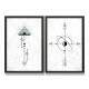 Kit Quadros Decorativos Abstrato Geom�trico Coordenadas Minimalista