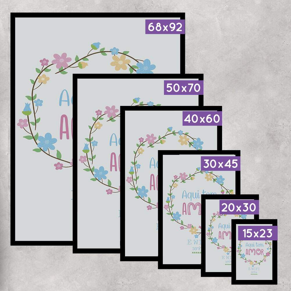 Quadro Decorativo Aqui Tem Amor e Wifi