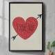 Quadro Decorativo Cora��o I Love You