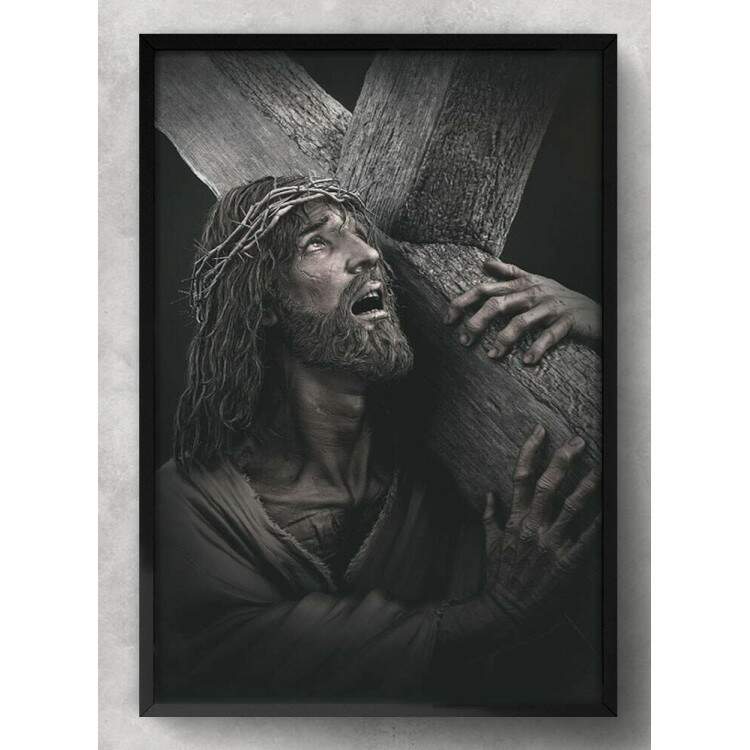 Quadro Decorativo Jesus Cristo Carregando a Cruz