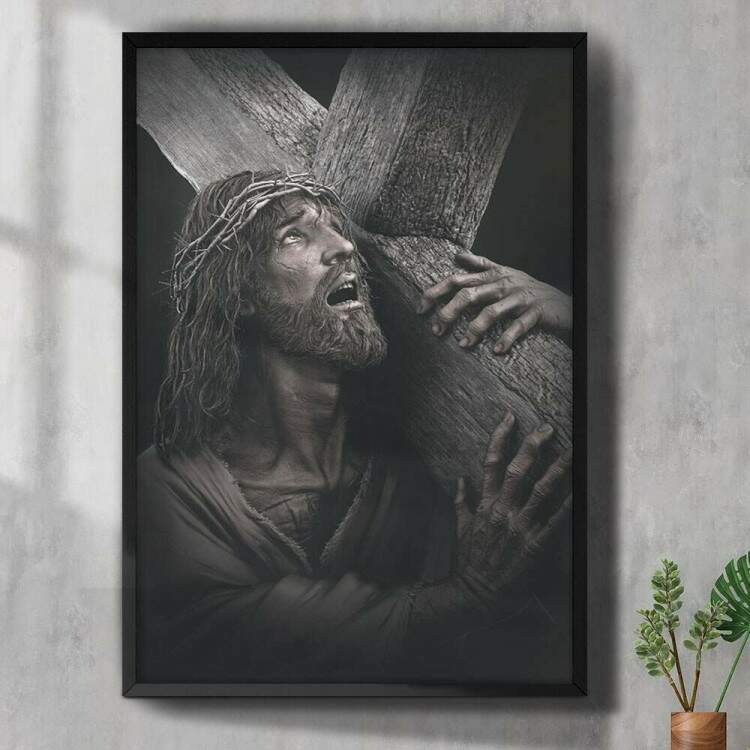 Quadro Decorativo Jesus Cristo Carregando a Cruz