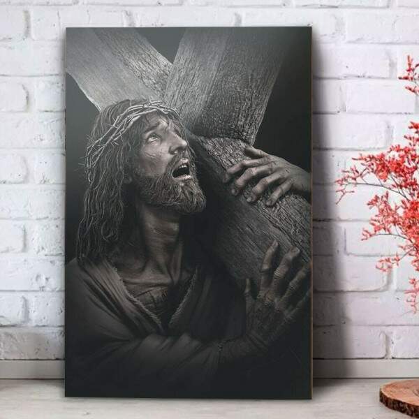 Quadro Decorativo Jesus Cristo Carregando a Cruz