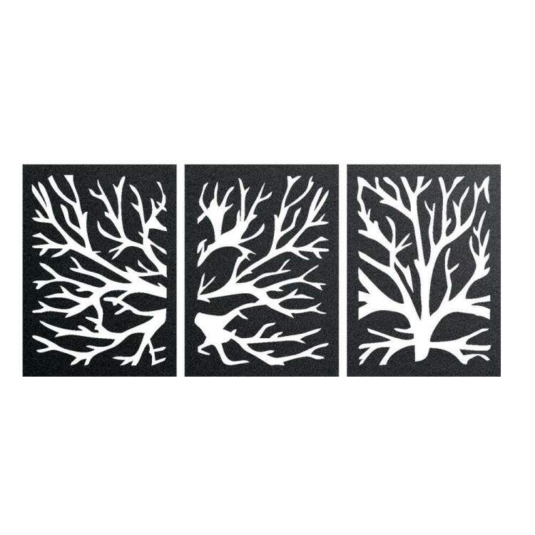 Quadro Decorativo Vazado Abstrato rvore Oriental