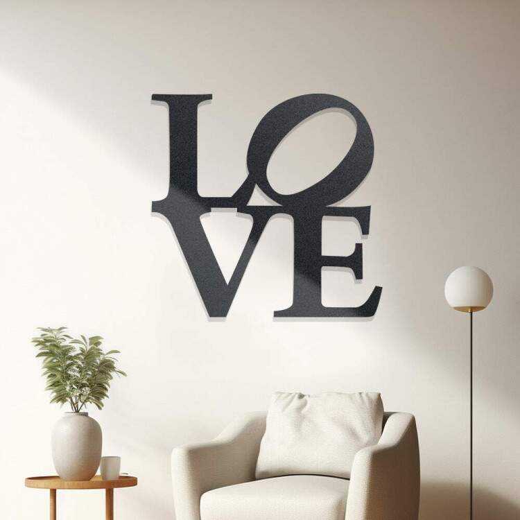 Quadro Decorativo Vazado Love