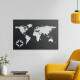 Quadro Decorativo Vazado Mapa-M�ndi