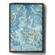 Quadro Decorativo Abstrato M�rmore Azul com Dourado