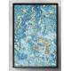 Quadro Decorativo Abstrato M�rmore Azul com Dourado