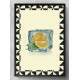 Quadro Decorativo Abstrato Cubo de Gelo com Laranja