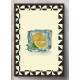 Quadro Decorativo Abstrato Cubo de Gelo com Laranja