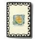 Quadro Decorativo Abstrato Cubo de Gelo com Laranja