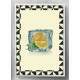 Quadro Decorativo Abstrato Cubo de Gelo com Laranja