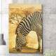 Quadro Decorativo Pintura Zebra Africana