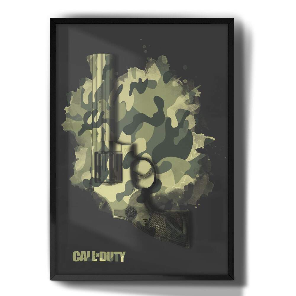 Quadro Decorativo Call of Duty Modern Warfare Arma Camuflagem