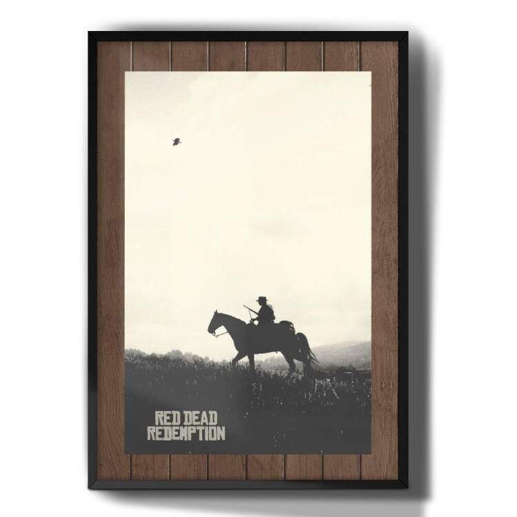 Quadro Decorativo Silhueta Red Dead Redemption