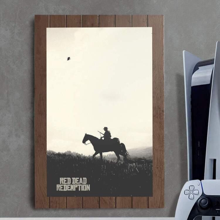 Quadro Decorativo Silhueta Red Dead Redemption