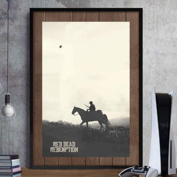 Quadro Decorativo Silhueta Red Dead Redemption