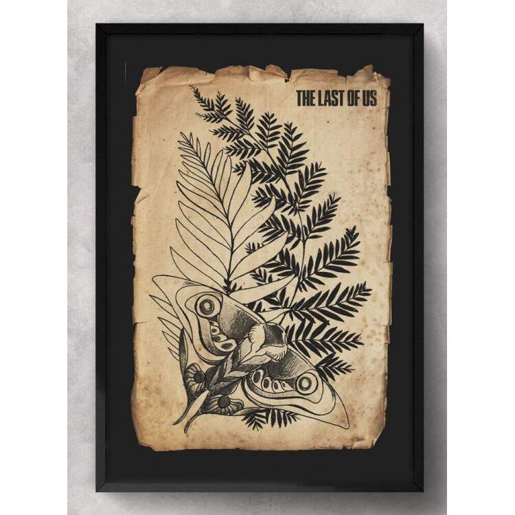 Quadro Decorativo The Last of Us Part Papel Envelhecido