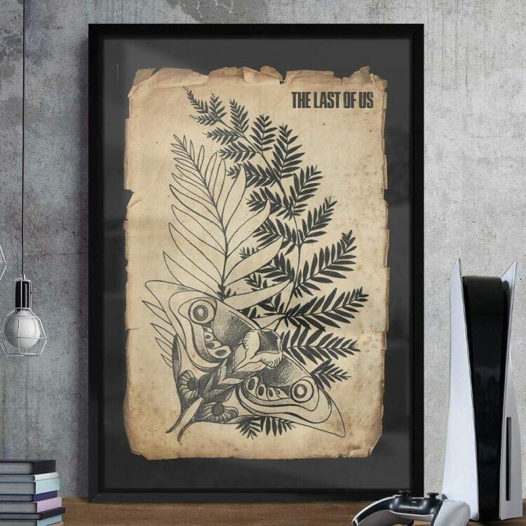 Quadro Decorativo The Last of Us Part Papel Envelhecido