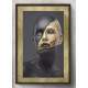 Quadro Decorativo Mulher Negra Efeito Dourado