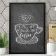 Quadro Decorativo Love is Coffe