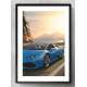 Quadro Decorativo Lamborghini Azul na Estrada