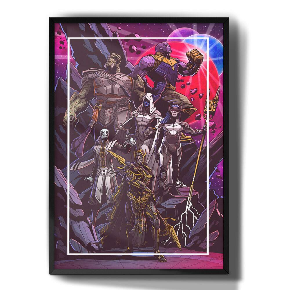 Quadro Decorativo Desenho Quadrinho Vil�es de Vingadores