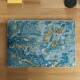 Adesivo Para Notebook M�rmore Azul com Dourado