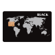 Adesivo Para Cart�o Mapa-M�ndi Black Mod 116
