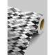 Papel de Parede Ladrilhos Abstratos Pretos e Brancos