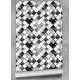 Papel de Parede Ladrilhos Abstratos Pretos e Brancos