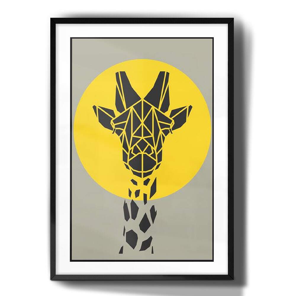 Quadro Decorativo Abstrato Girafa