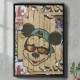Quadro Decorativo Abstrato Grafite Mickey