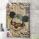 Quadro Decorativo Abstrato Grafite Mickey