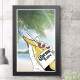 Quadro Decorativo Pintura Praia e Cerveja