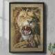 Quadro Decorativo Le�o Rugindo