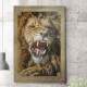 Quadro Decorativo Le�o Rugindo