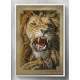 Quadro Decorativo Le�o Rugindo