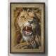 Quadro Decorativo Le�o Rugindo