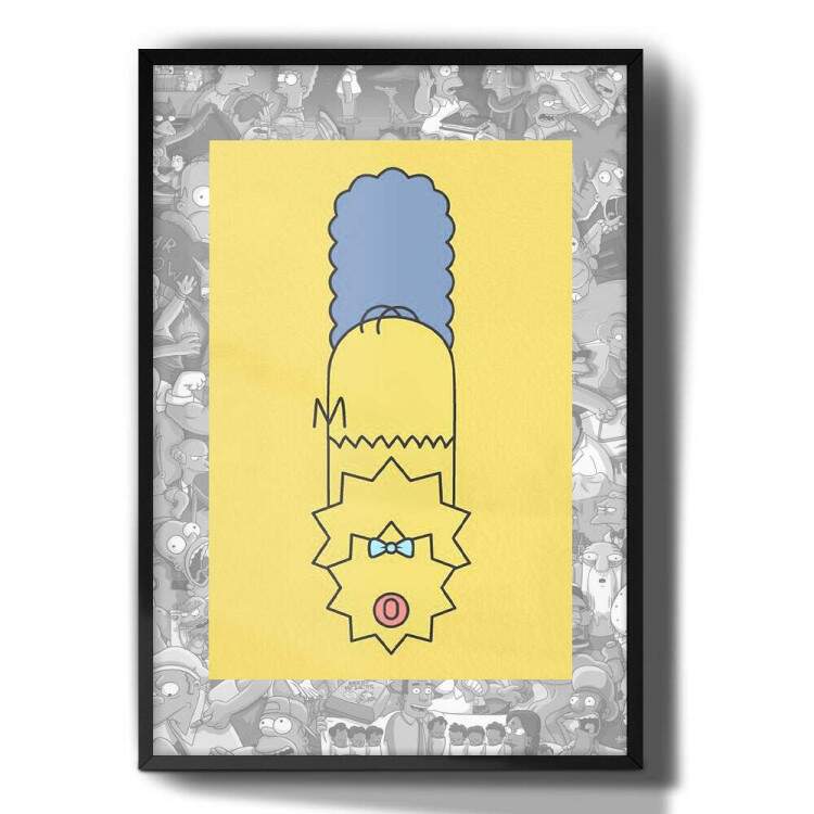 Quadro Decorativo Cabeas da Famlia Simpsons