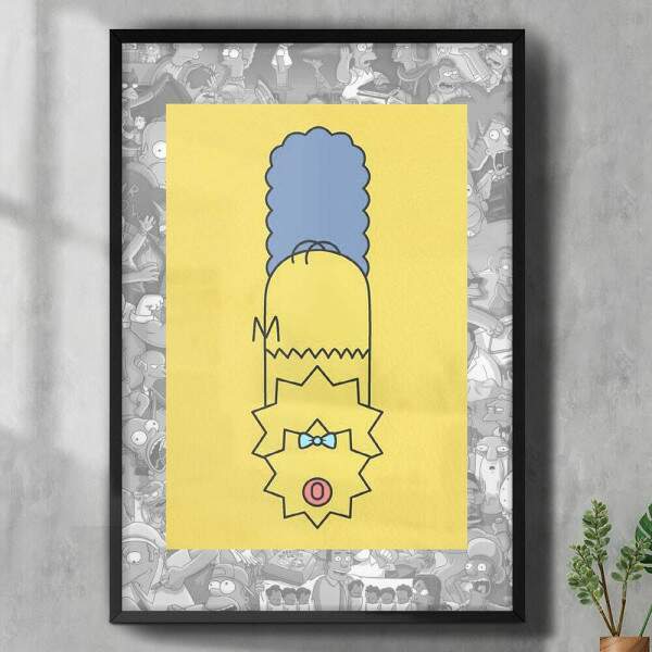 Quadro Decorativo Cabeas da Famlia Simpsons