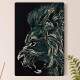 Placa Decorativa Abstrato Le�o de Perfil